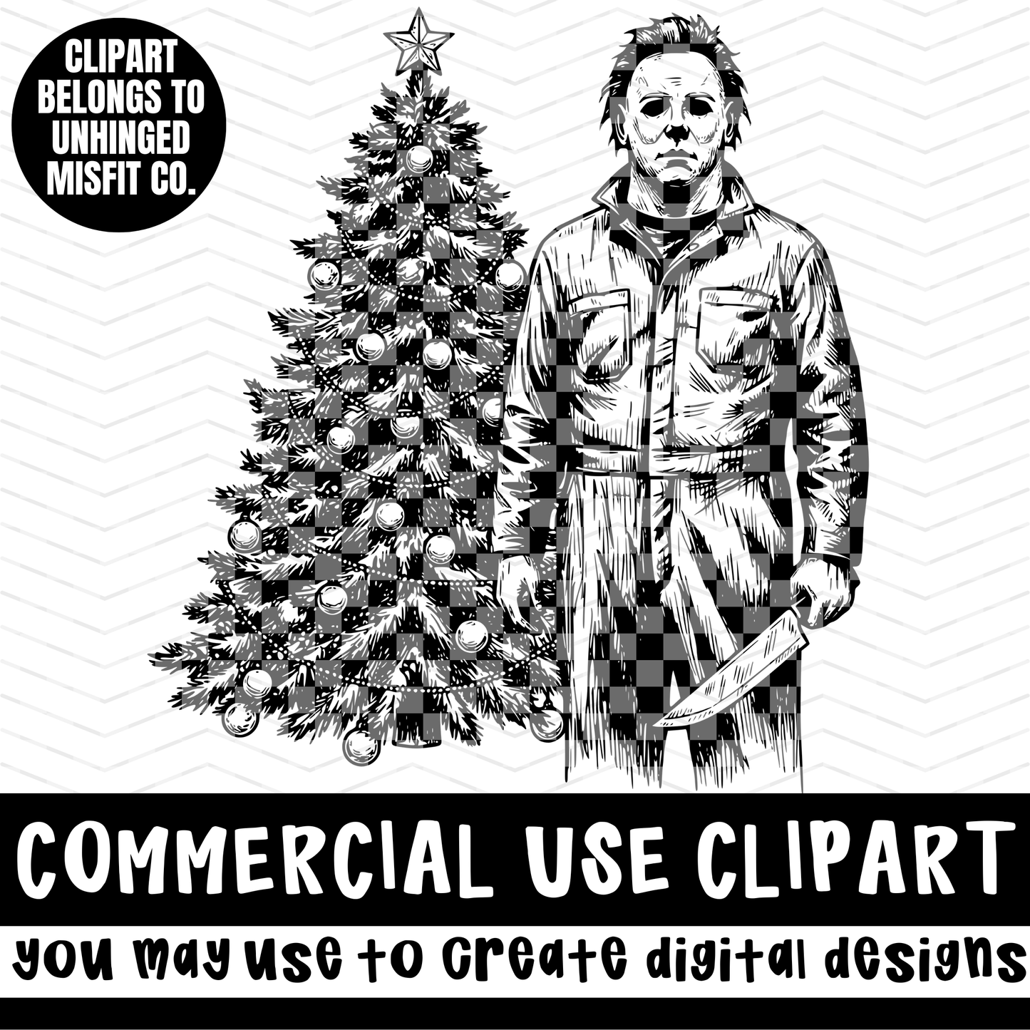 HORROR CHRISTMAS CLIPART *NO LICENSING REQUIRED - MAY CREATE DIGITAL DESIGNS*