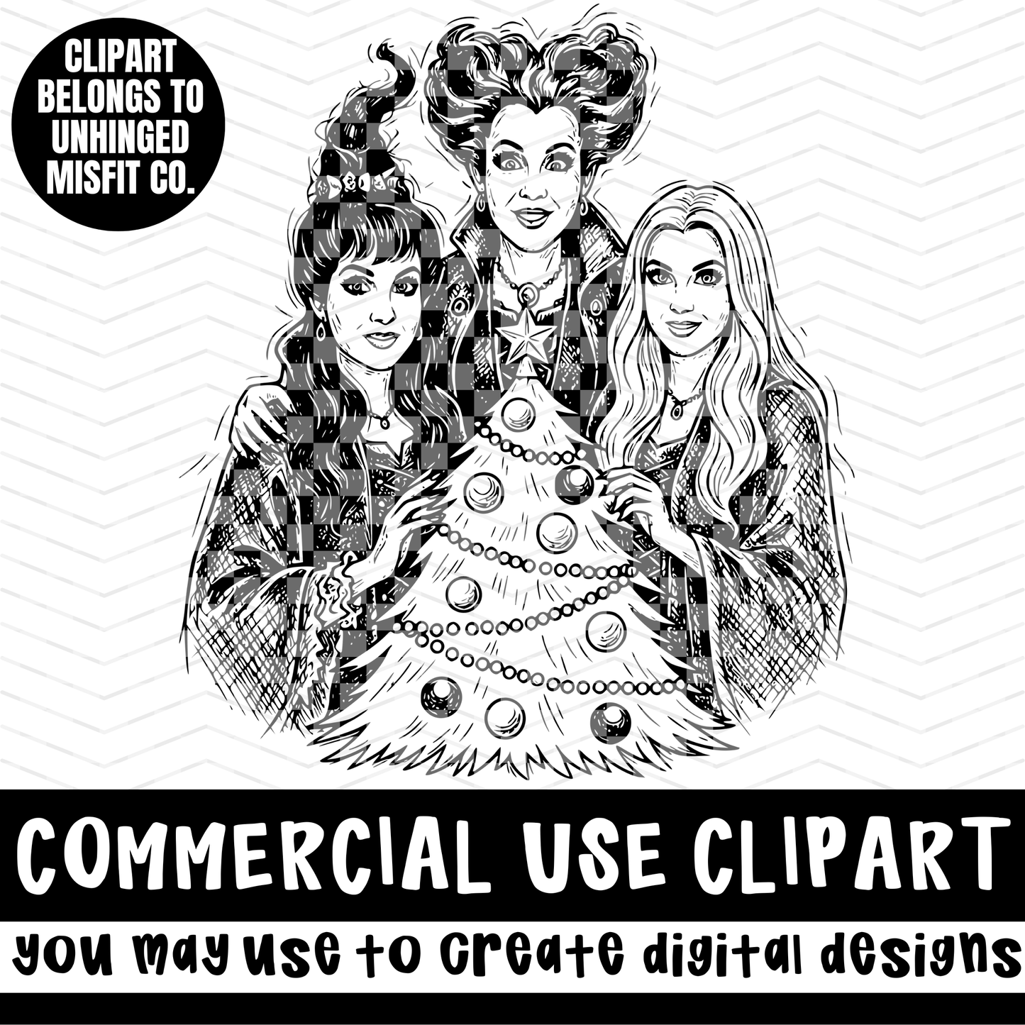 HORROR CHRISTMAS CLIPART *NO LICENSING REQUIRED - MAY CREATE DIGITAL DESIGNS*