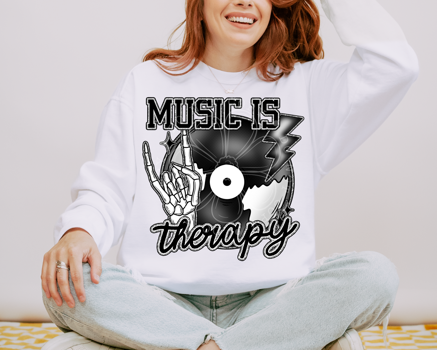 MUSIC IS THERAPY PNG DESIGN