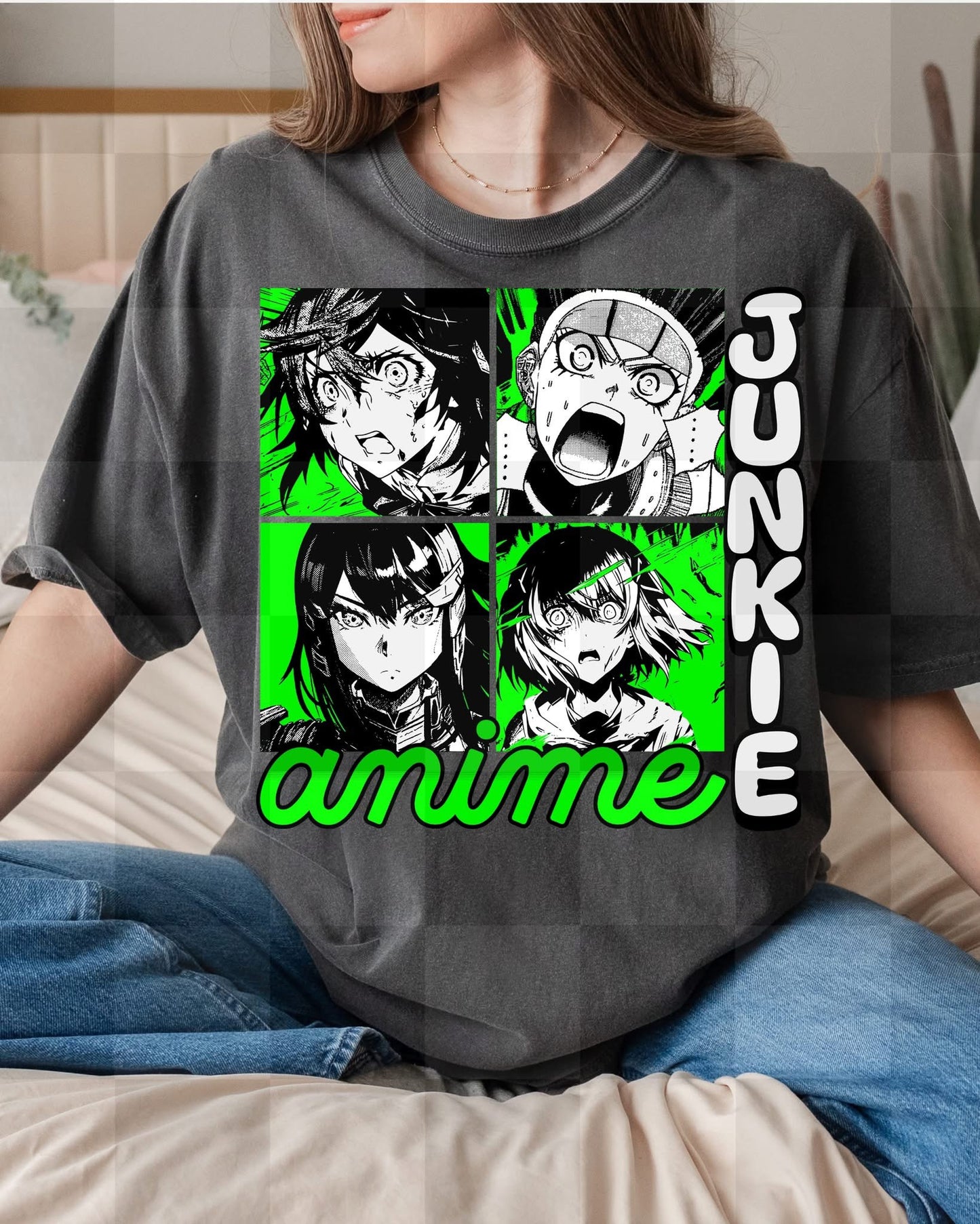 ANIME JUNKIE GREEN DIGITAL DESIGN