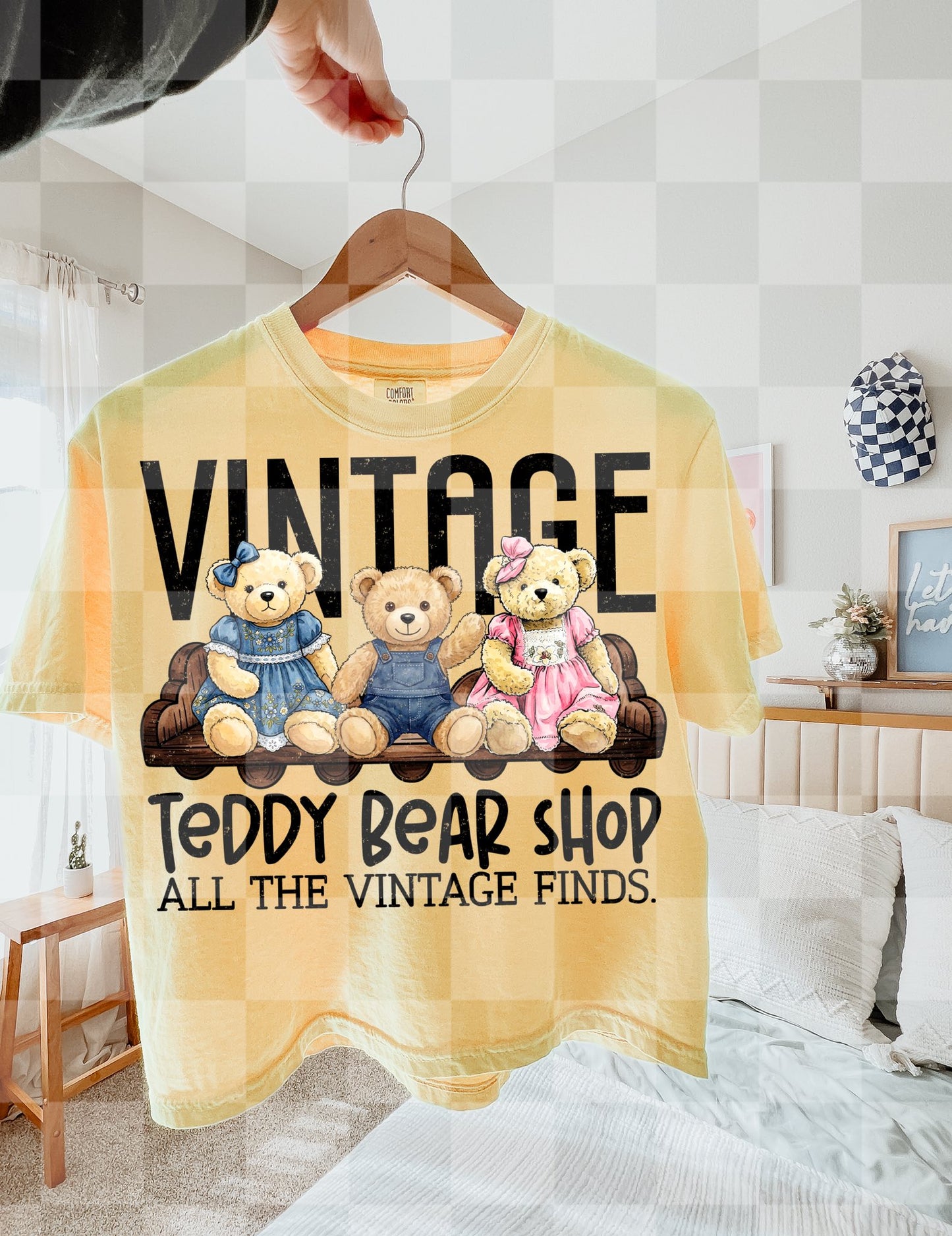 VINTAGE TEDDY BEAR SHOP DIGITAL DESIGN
