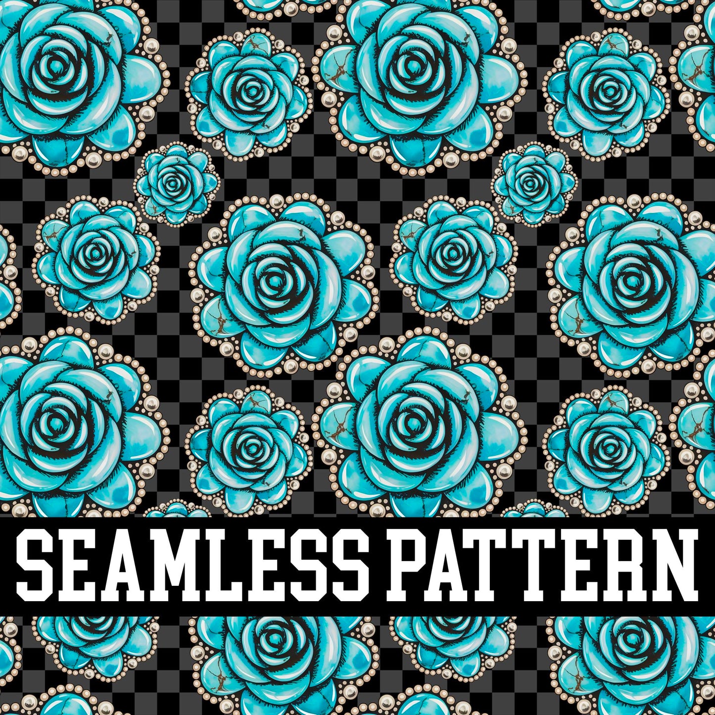 GEM ROSE SEAMLESS PATTERN