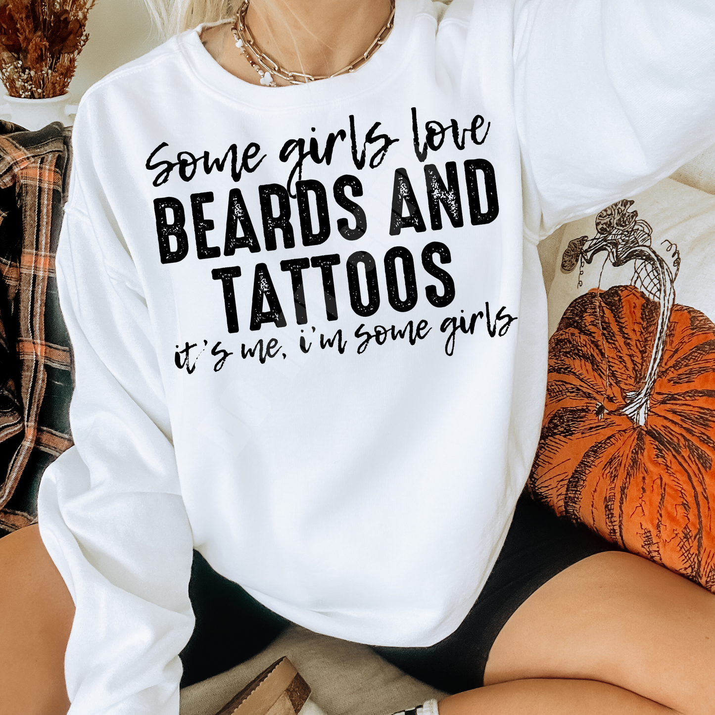 BEARDS AND TATTOOS PNG DESIGN