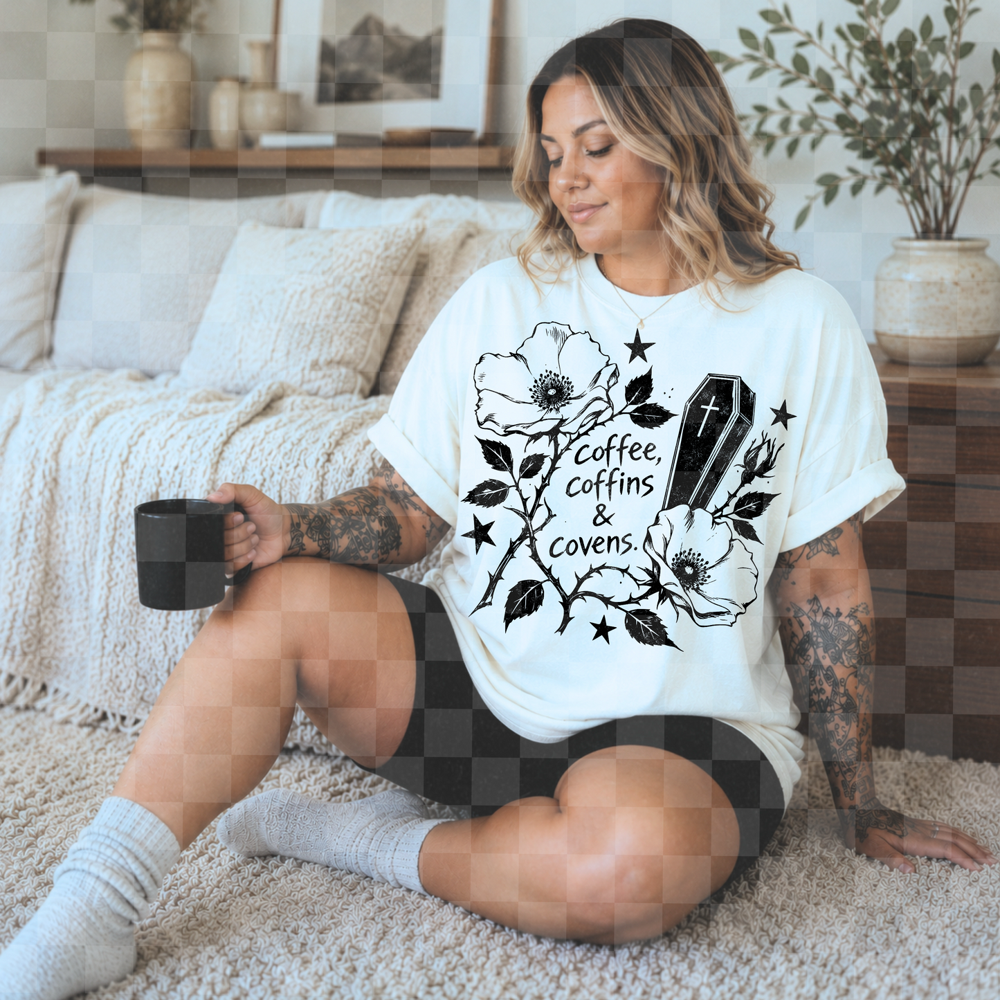 COFFEE COFFINS COVENS PNG DIGITAL DESIGN