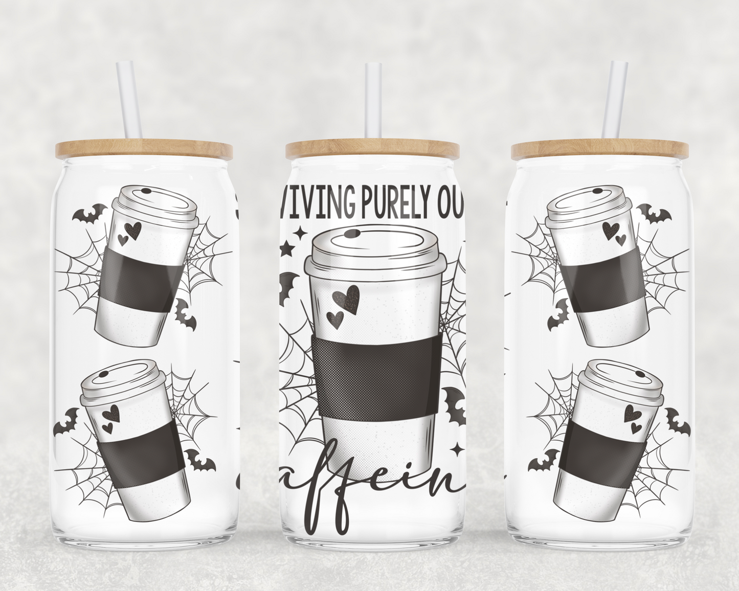 SURVIVING PURELY OUT OF CAFFEINE GLASS WRAP