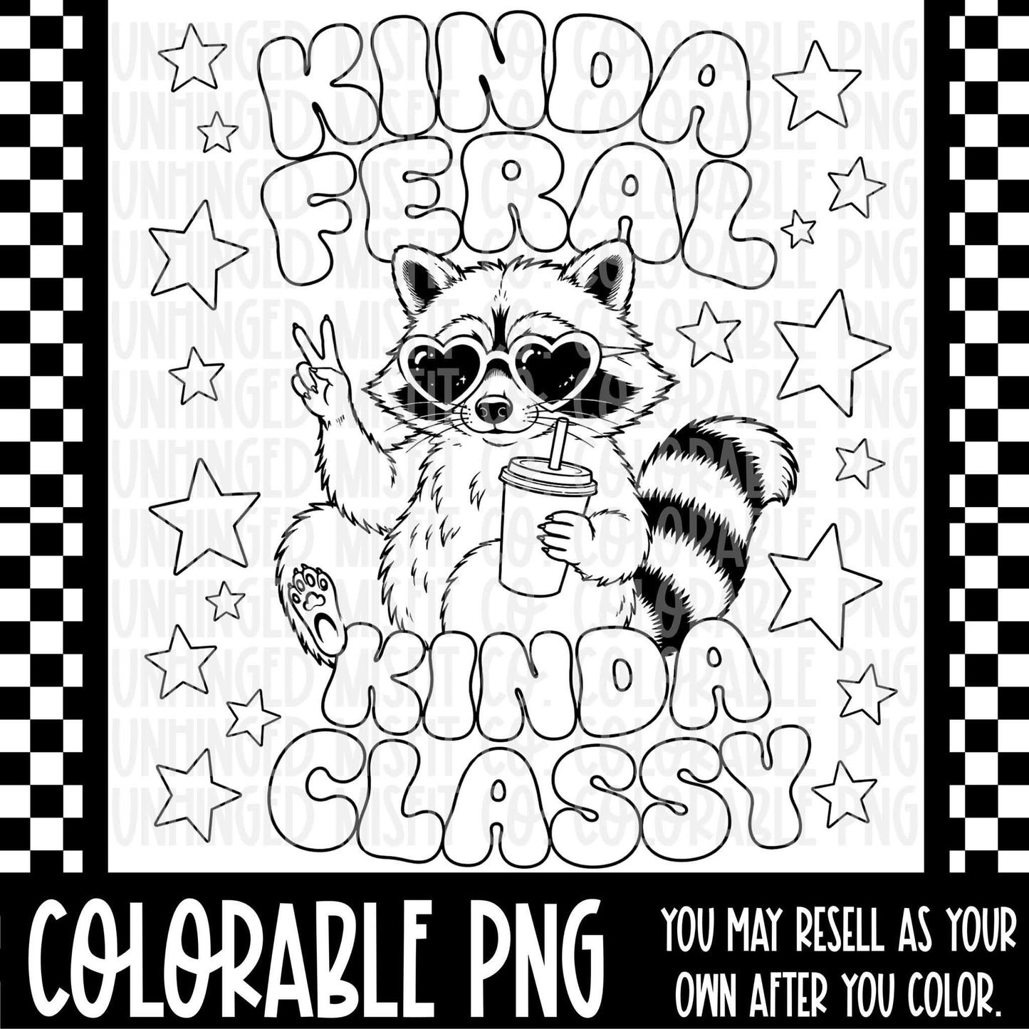 KINDA FERAL COLORABLE PNG