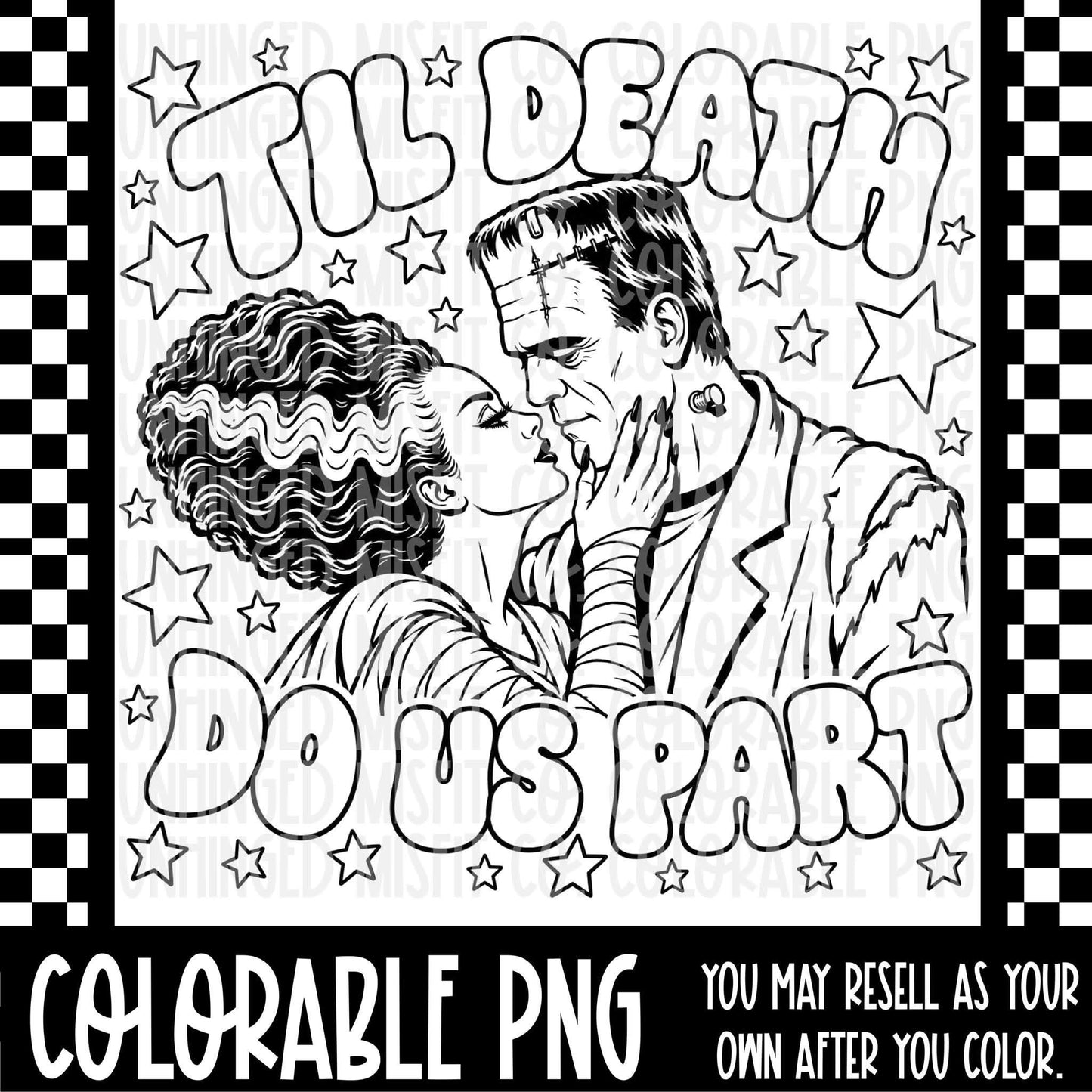 TIL DEATH DO US PART COLORABLE PNG