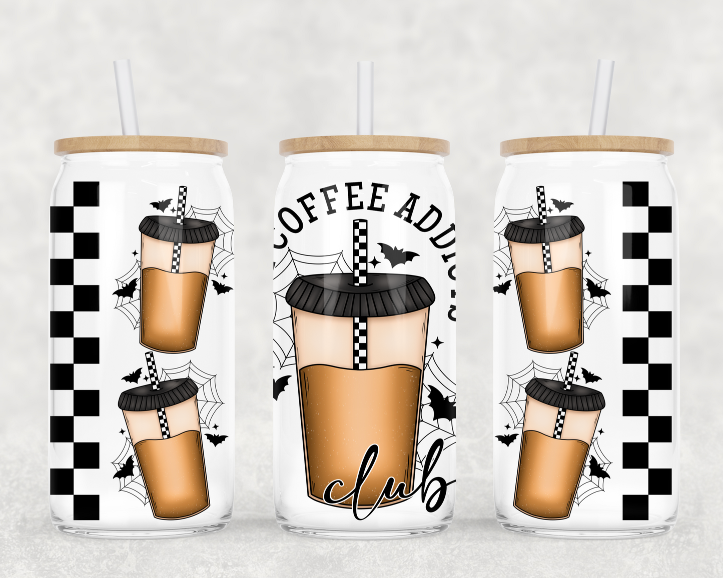THE COFFEE ADDICTS CLUB GLASS WRAP