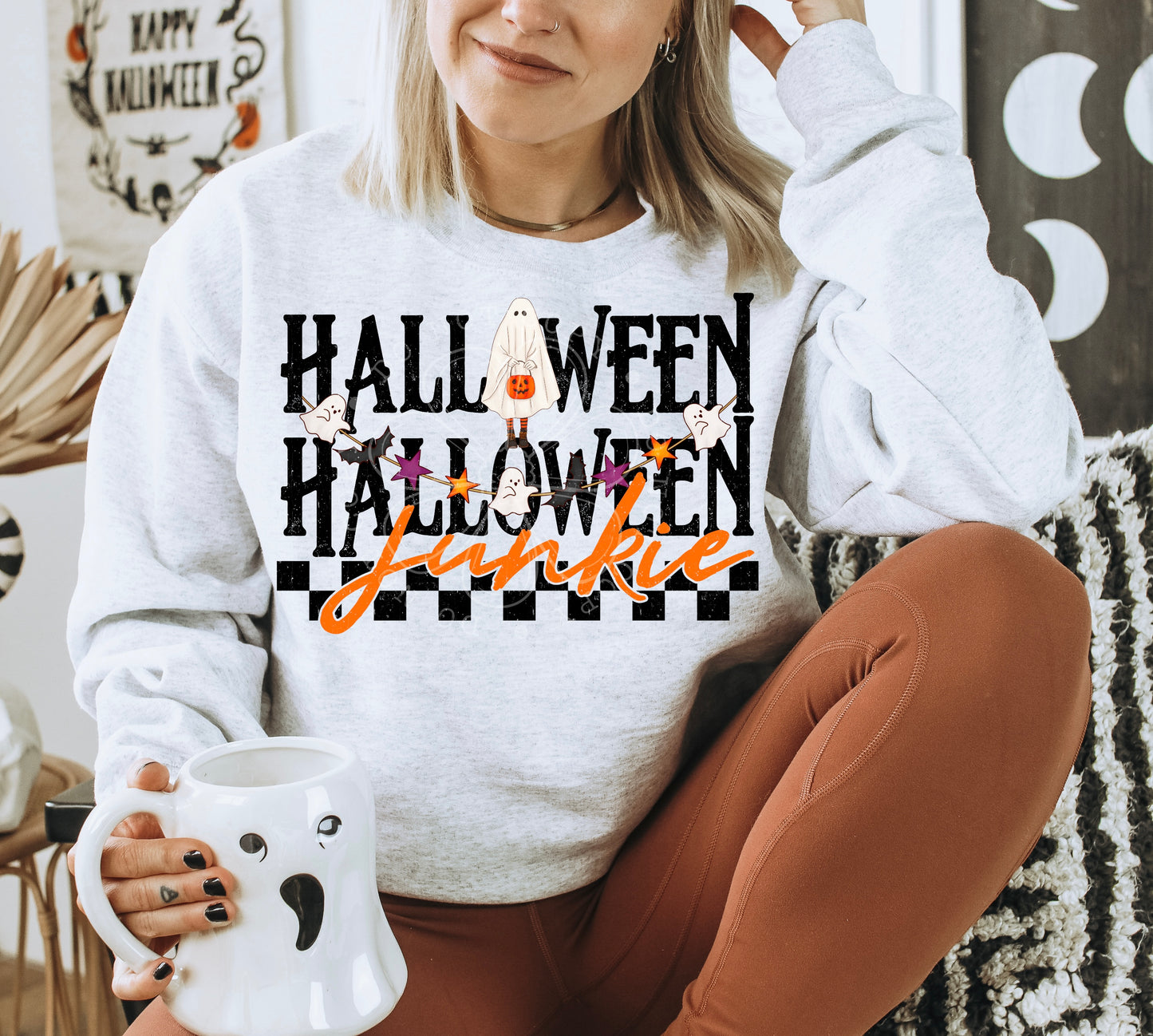 Halloween Junkie PNG Design *NO LICENSING REQUIRED*