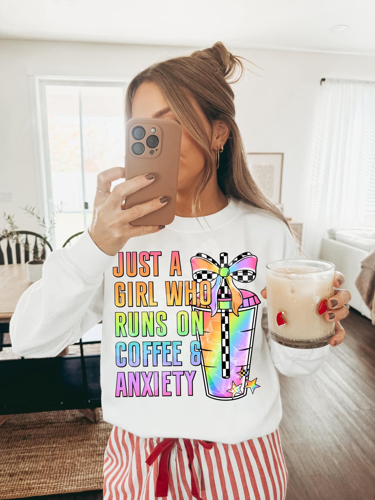 COFFEE & ANXIETY PNG Design *NO LICENSING REQUIRED*