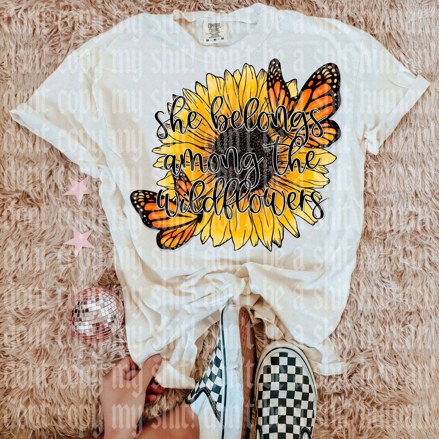 SHE BELONGS AMONG THE WILDFLOWERS DIGITAL DESIGN