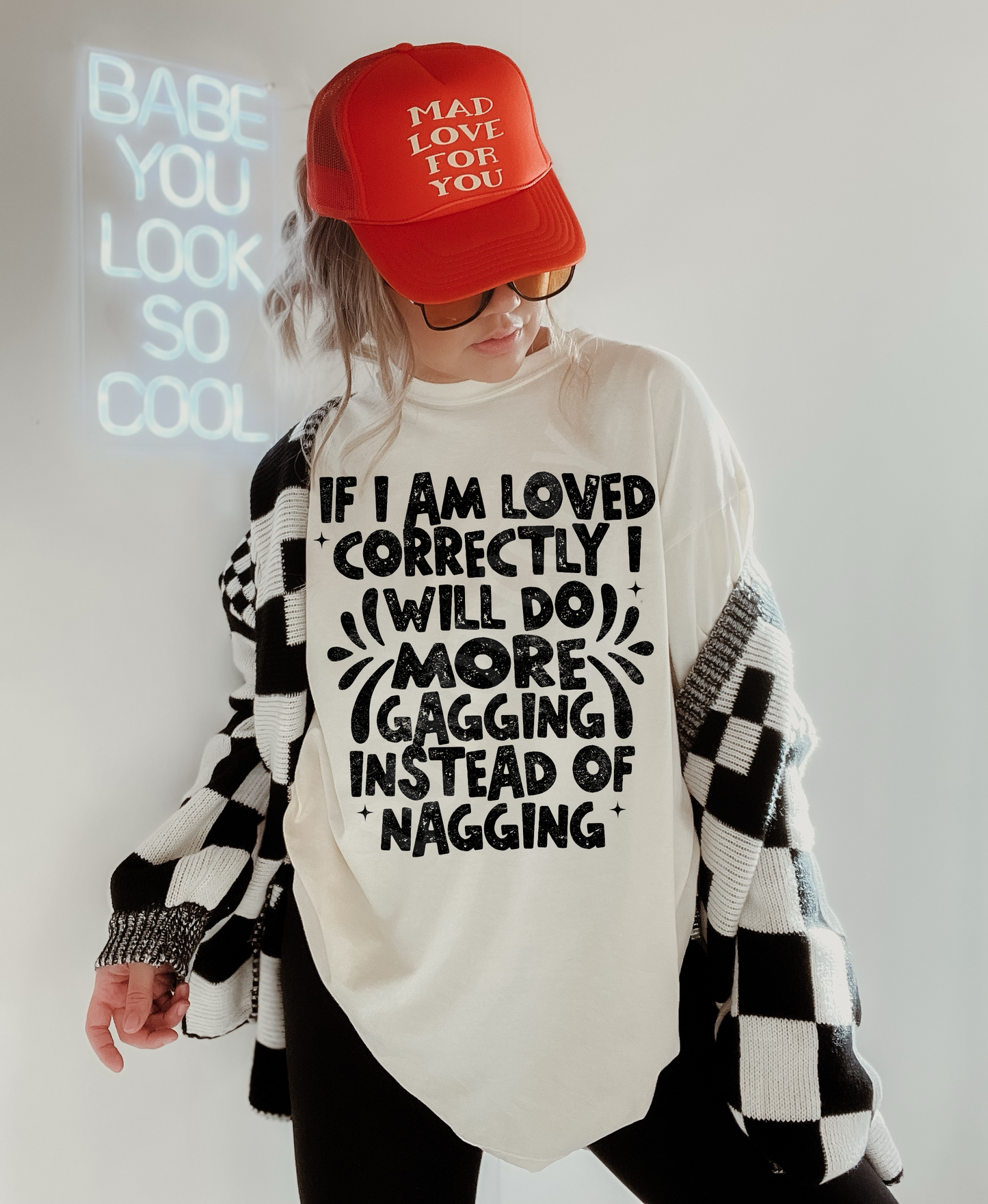 MORE GAGGING LESS NAGGING PNG DESIGN