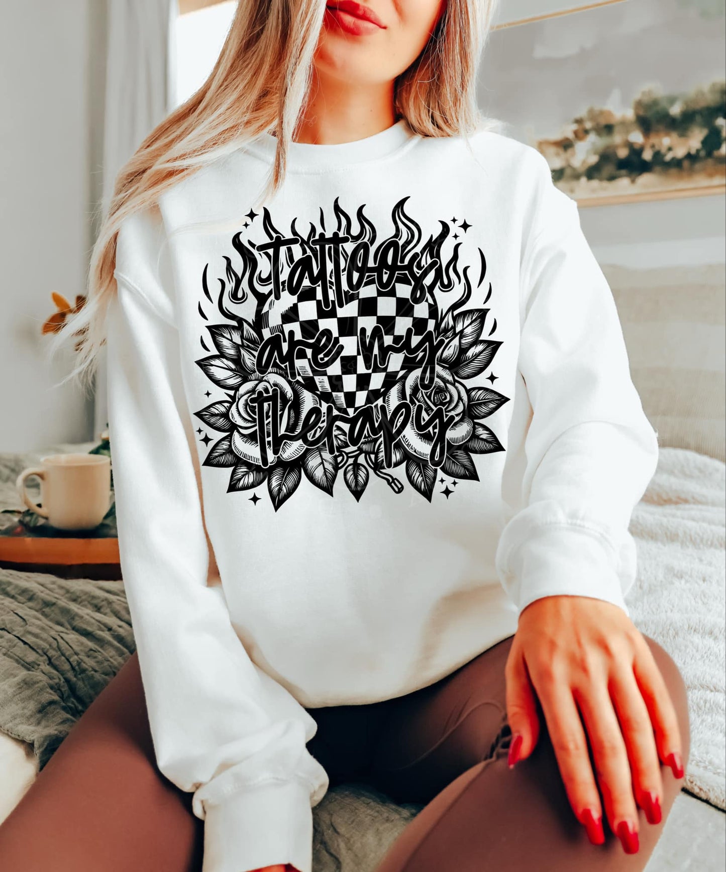 TATTOOS ARE MY THERAPY PNG DESIGN