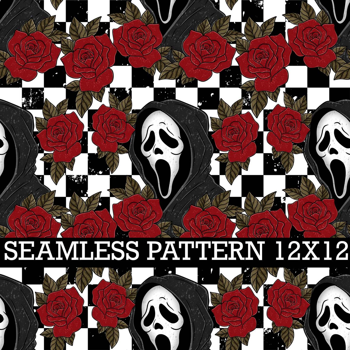 HALLOWEEN WORLD TOUR GHOST SEAMLESS PATTERN