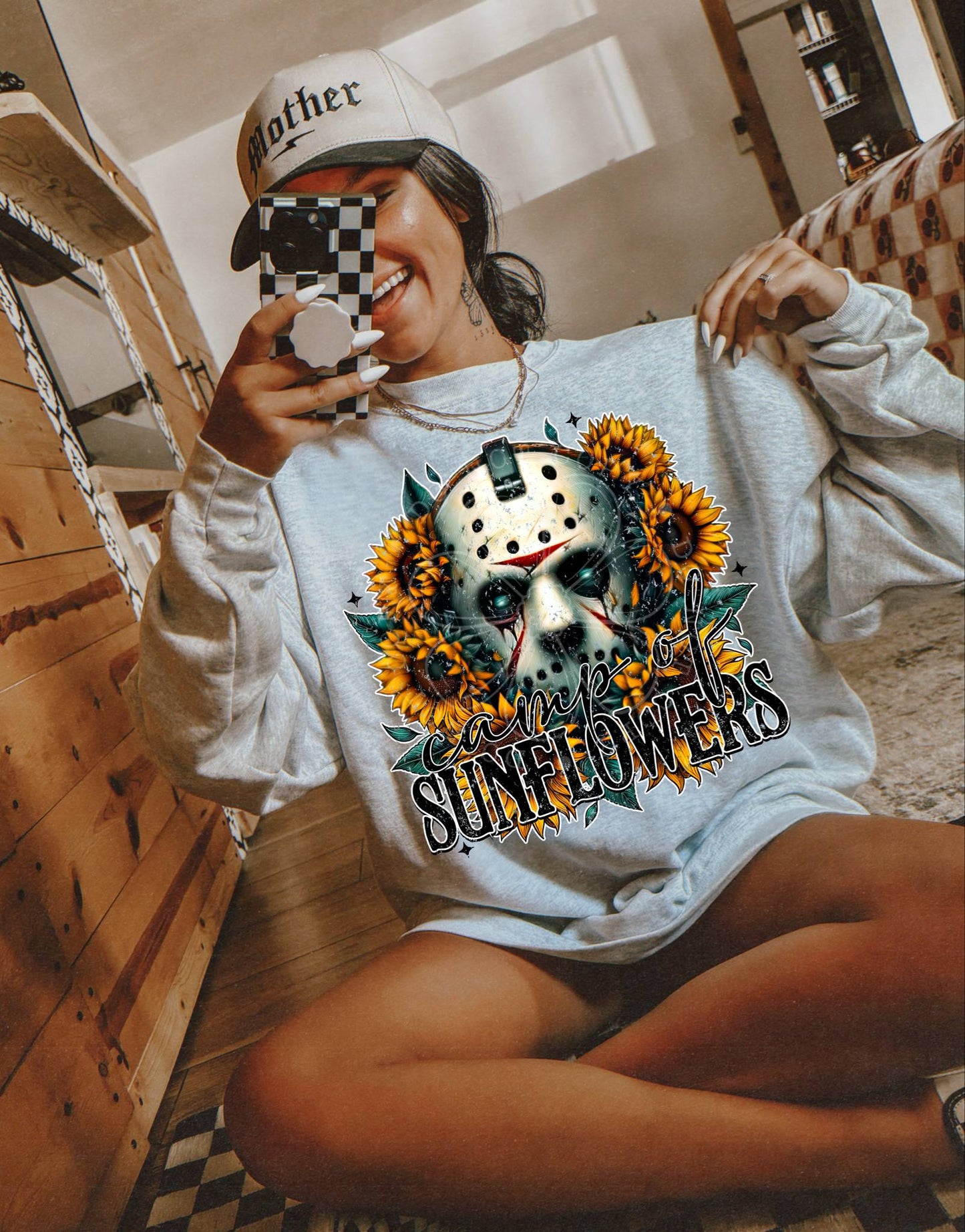 Camp Of Sunflowers PNG Design *NO LICENSING REQUIRED*