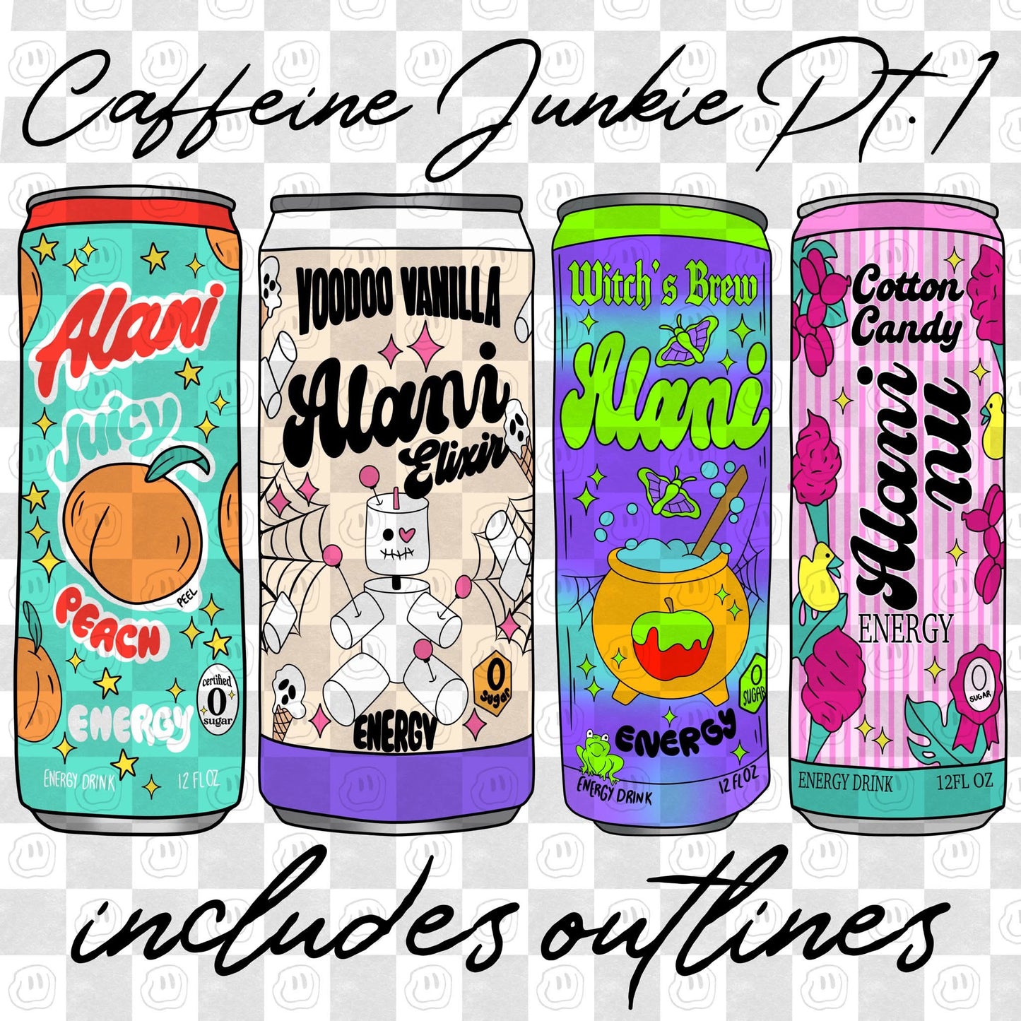 Caffeine Junkie Clipart Solo Bundle