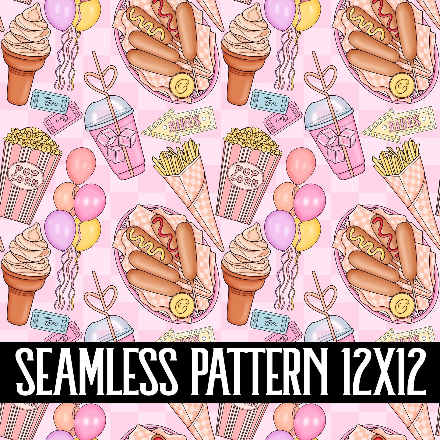 CARNIVAL FOOD SEAMLESS PATTERN