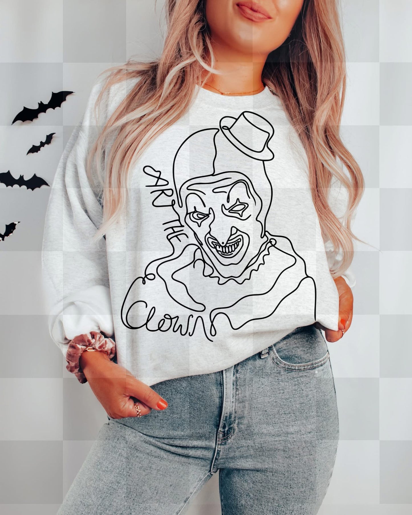 ART CLOWN LINE ART DIGITAL DESIGN