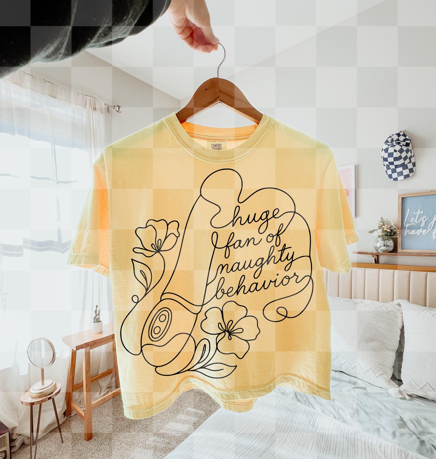 HUGE FAN NAUGHTY BEHAVIOR LINE ART DIGITAL DESIGN