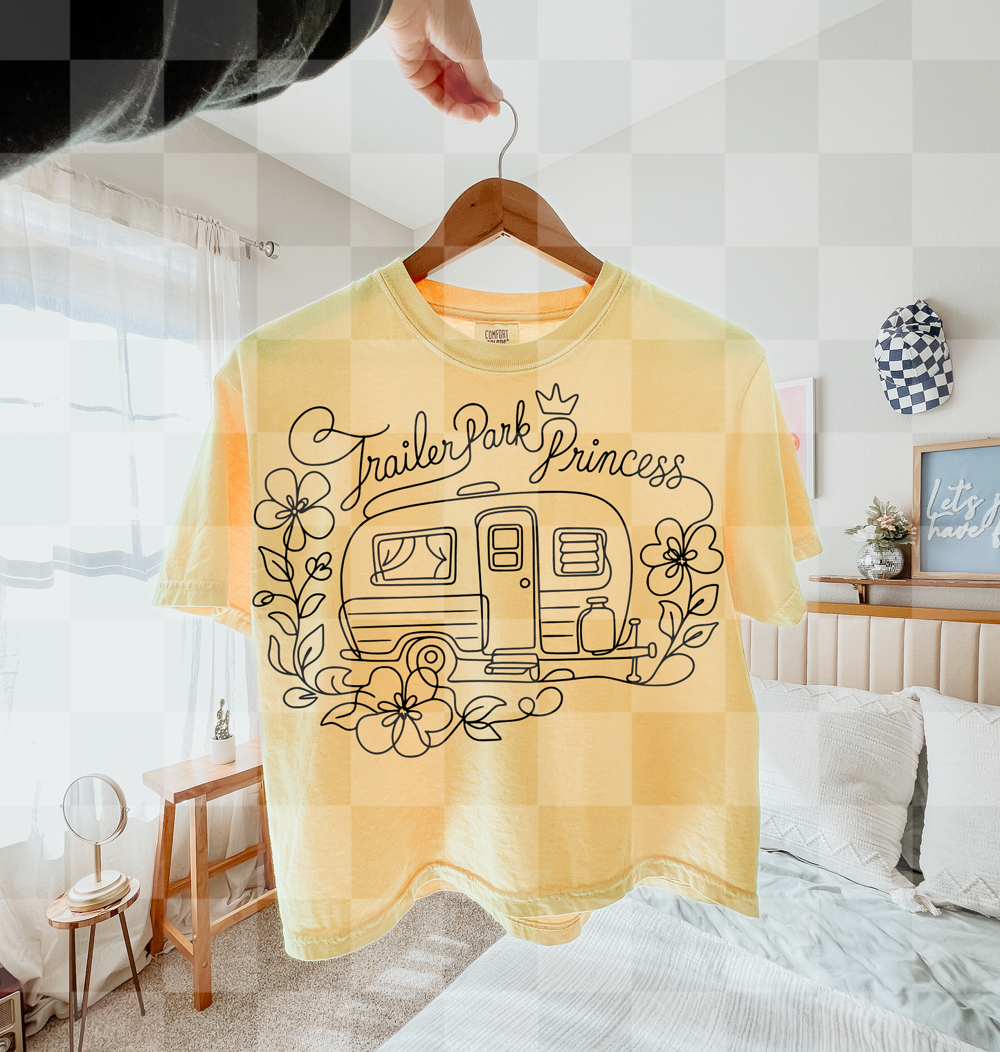 TRAILER PARK PRINCESS LINE ART DIGITAL DESIGN