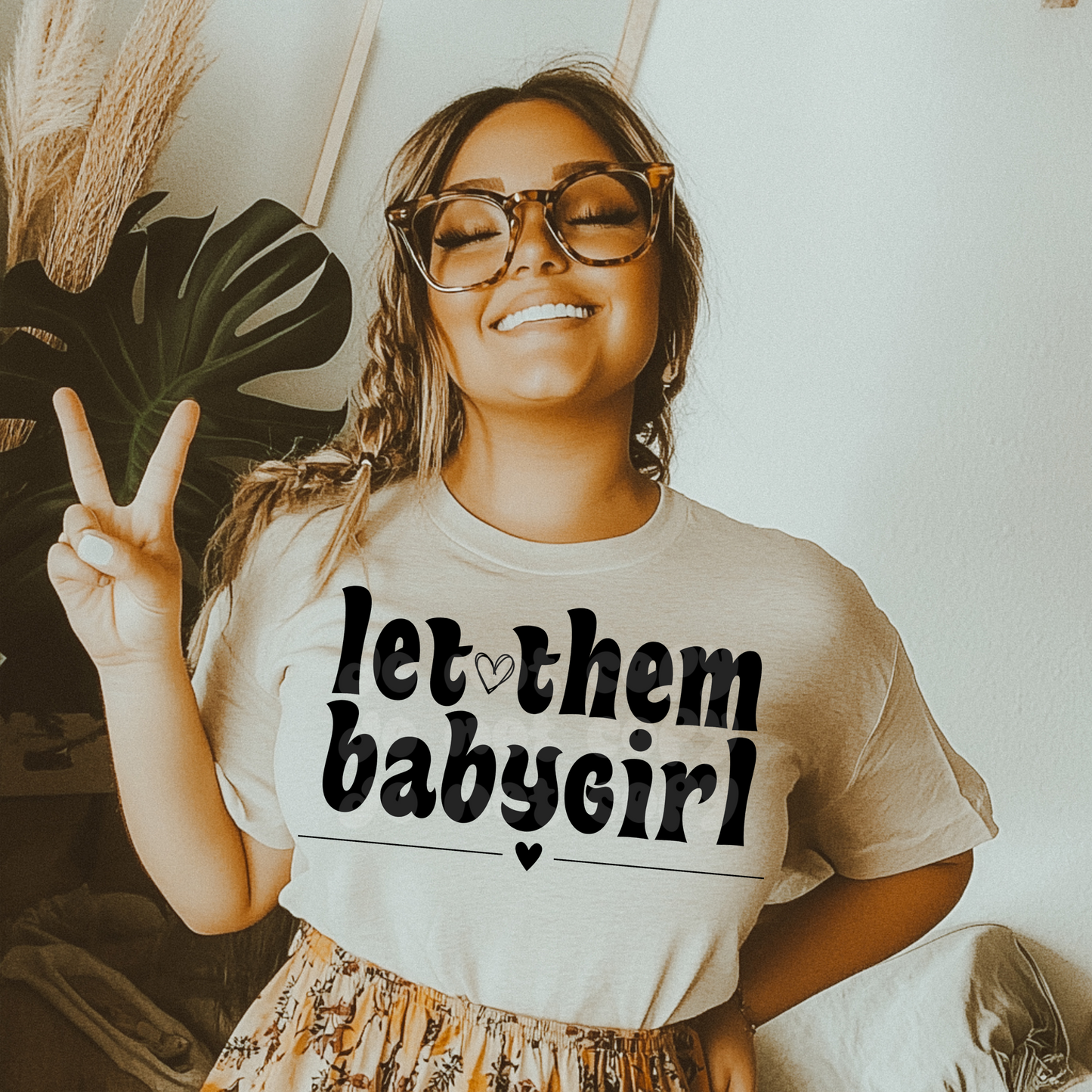 LET THEM BABY GIRL PNG DESIGN