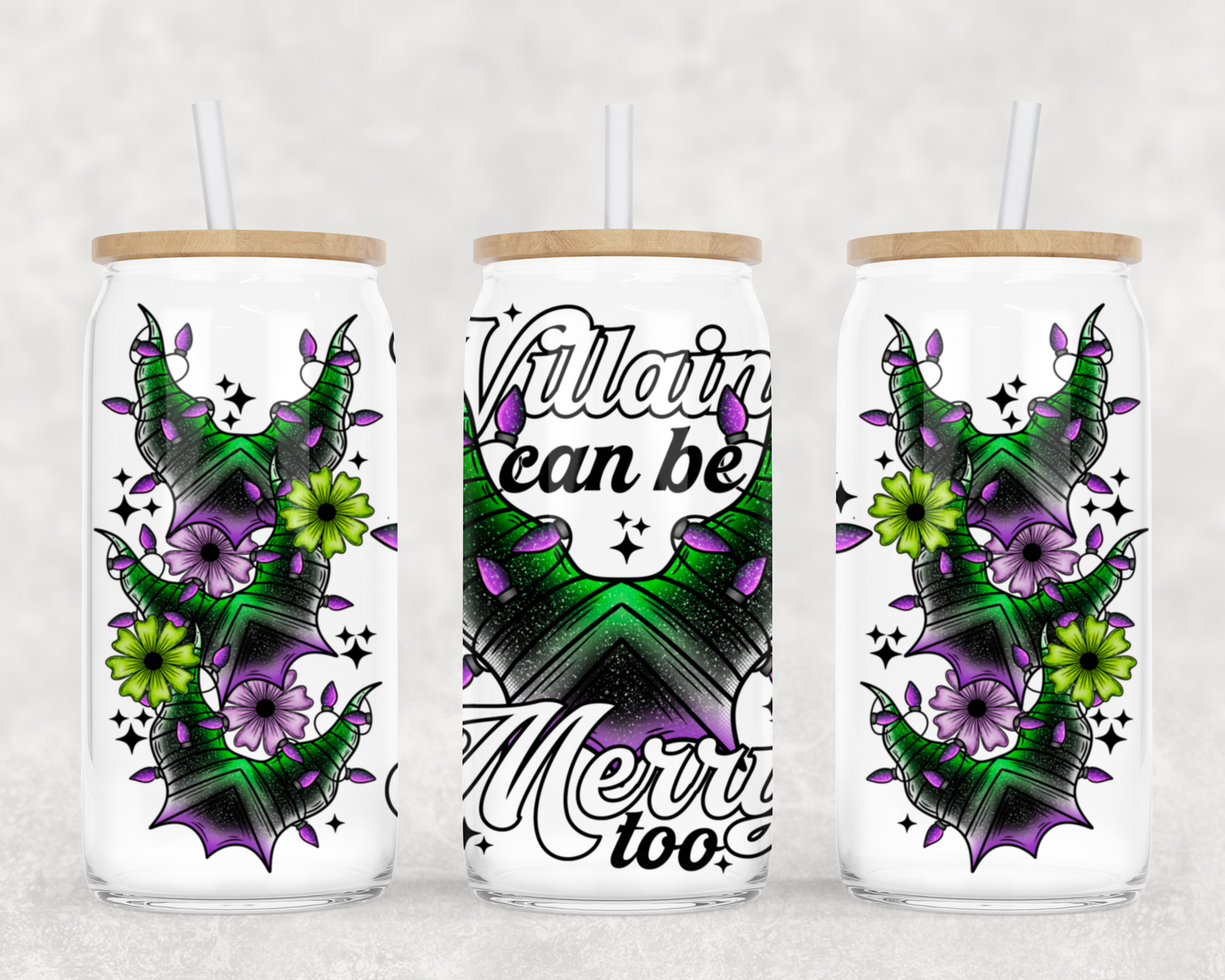 Villains Merry Glass Wrap *NO LICENSING REQUIRED*