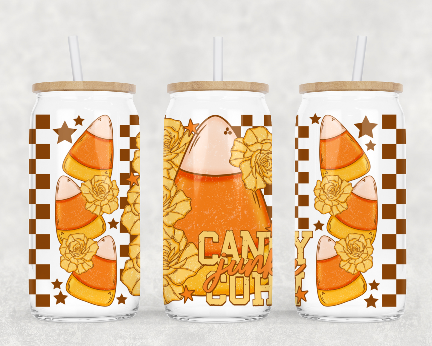 Candy Corn Junkie Glass Wrap *NO LICENSING REQUIRED*