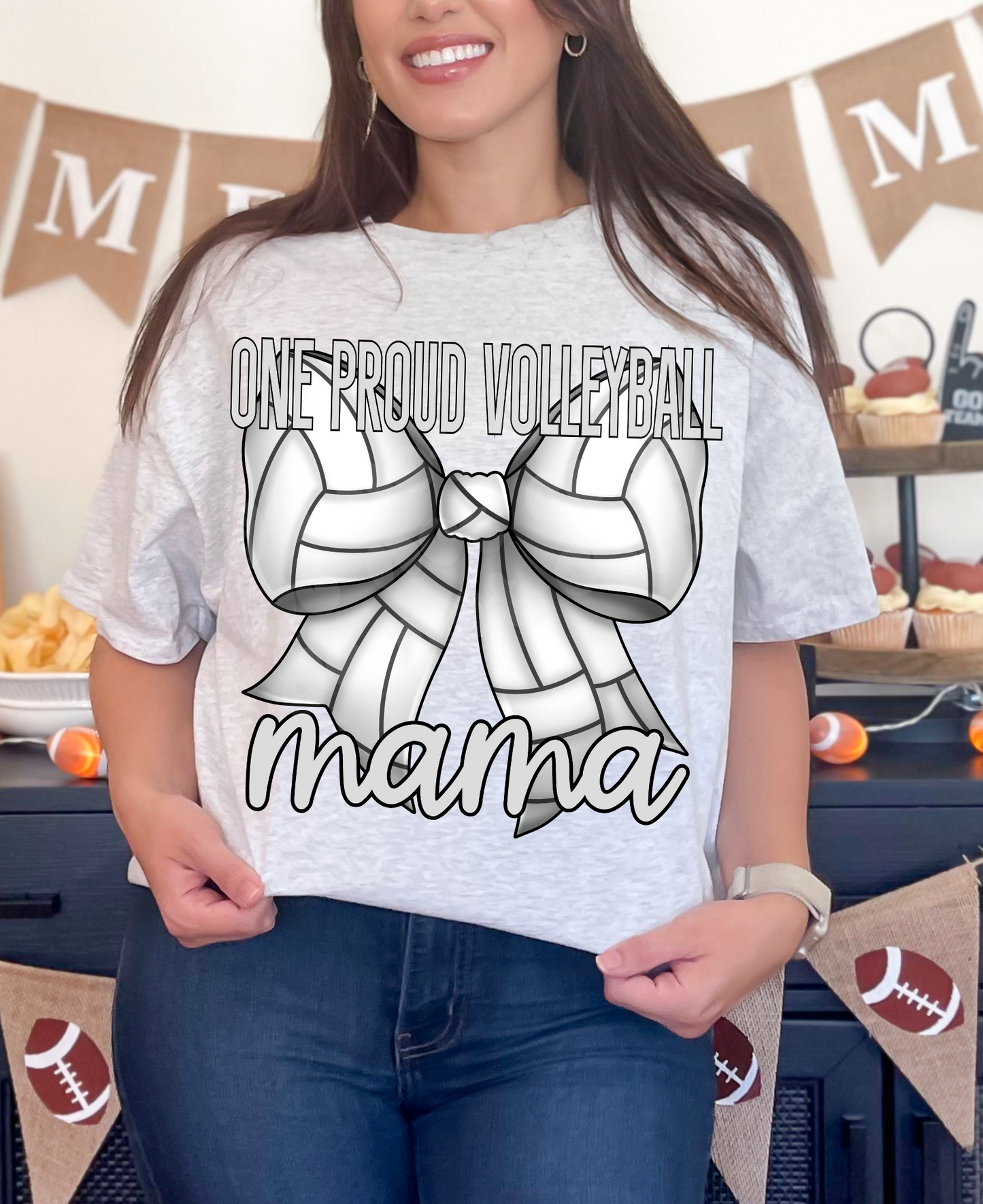 ONE PROUD VOLLEYBALL MAMA PNG DESIGN - NO LICENSING REQUIRED - NOVEMBER 2024