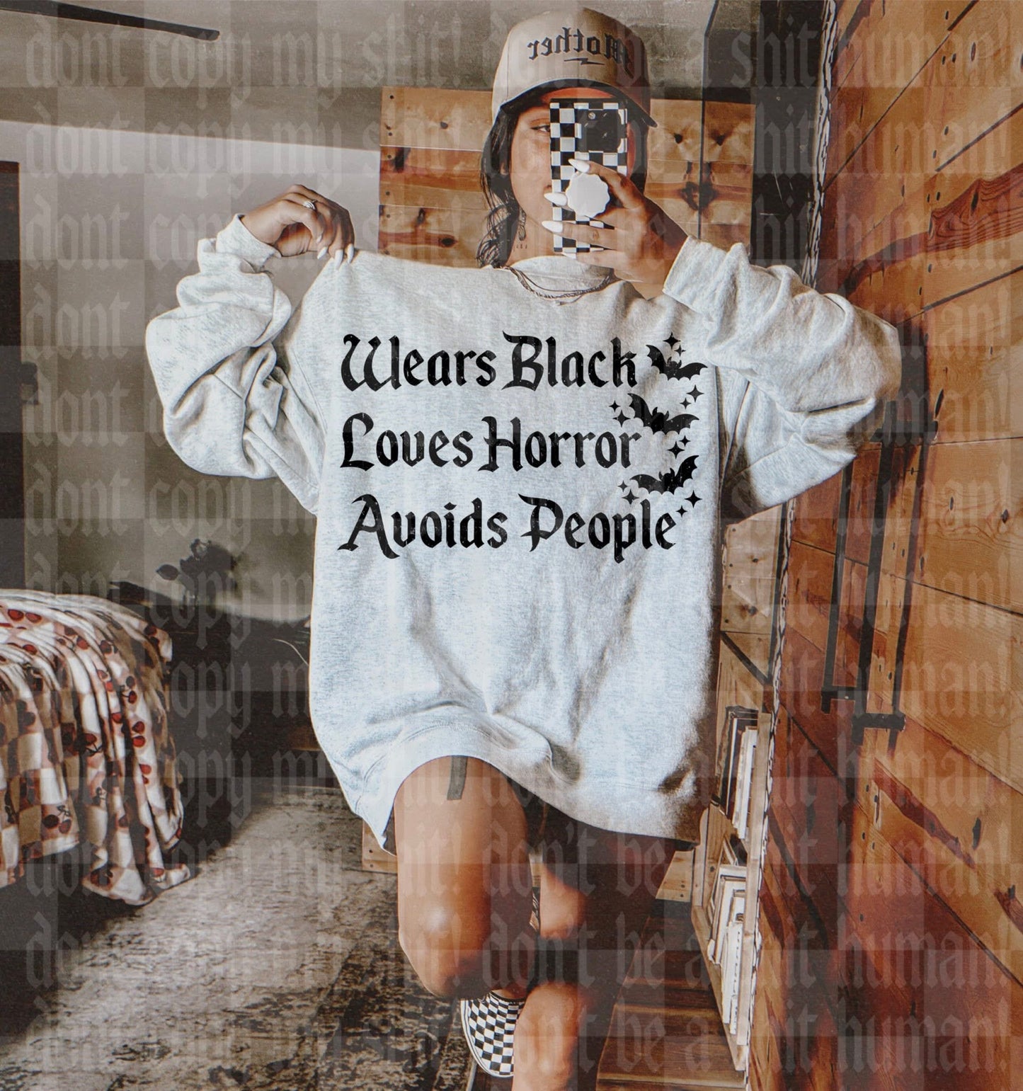 WEARS BLACK LOVES HORROR AVOIDS PEOPLE DIGITAL DESIGN