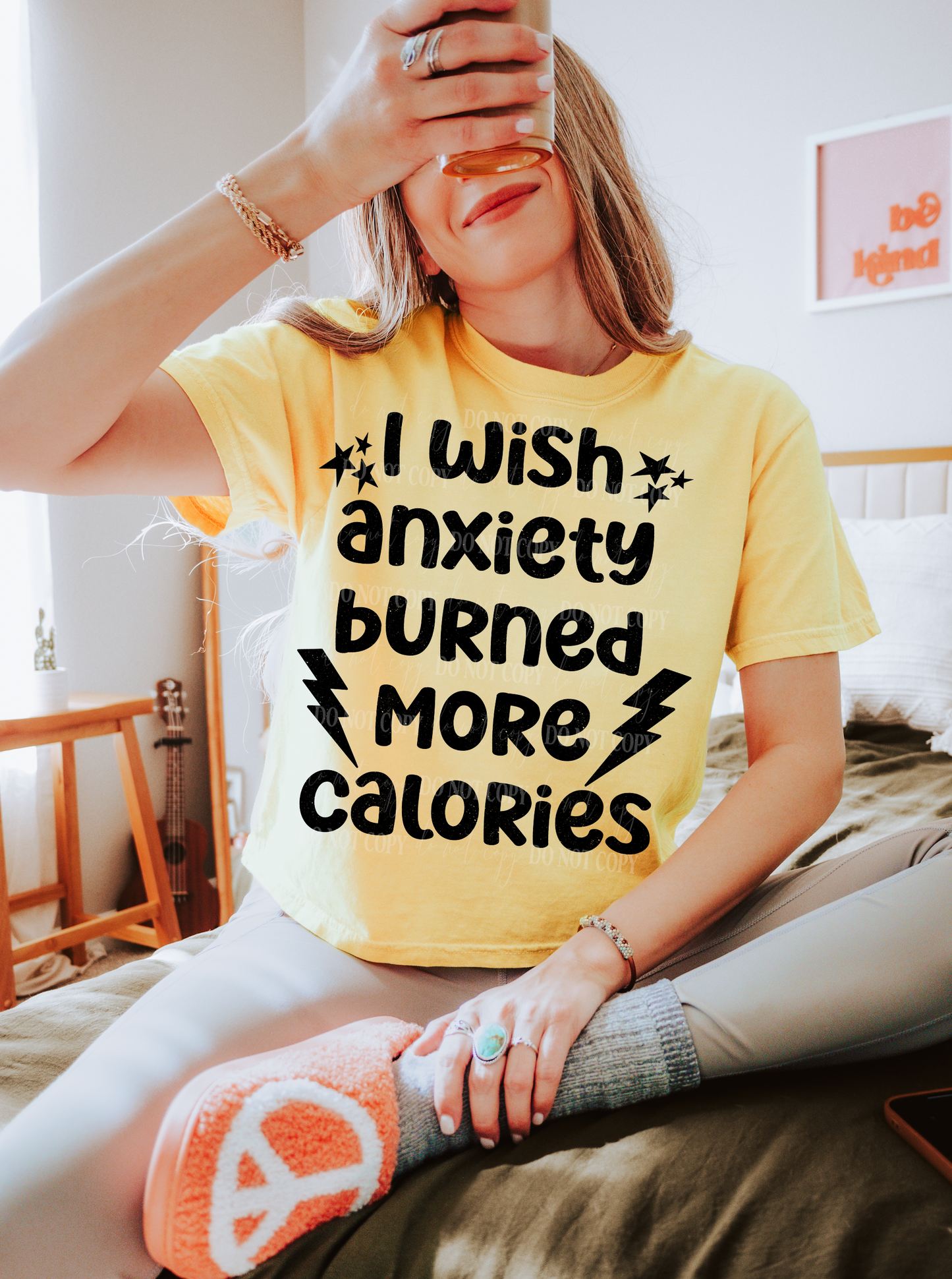 Anxiety Burned More Calories PNG Design *NO LICENSING REQUIRED*
