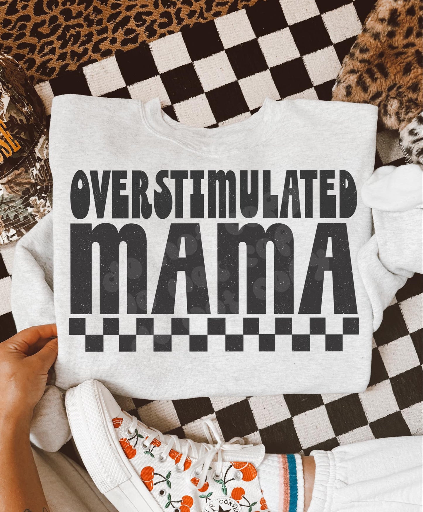 OVERSTIMULATED MAMA PNG DESIGN - NO LICENSING REQUIRED - 2023