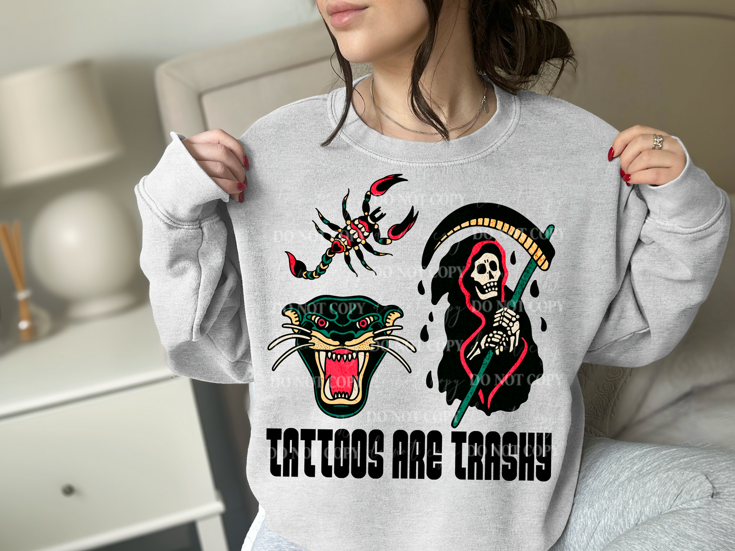 TATTOOS ARE TRASHY DIGITAL DESIGN