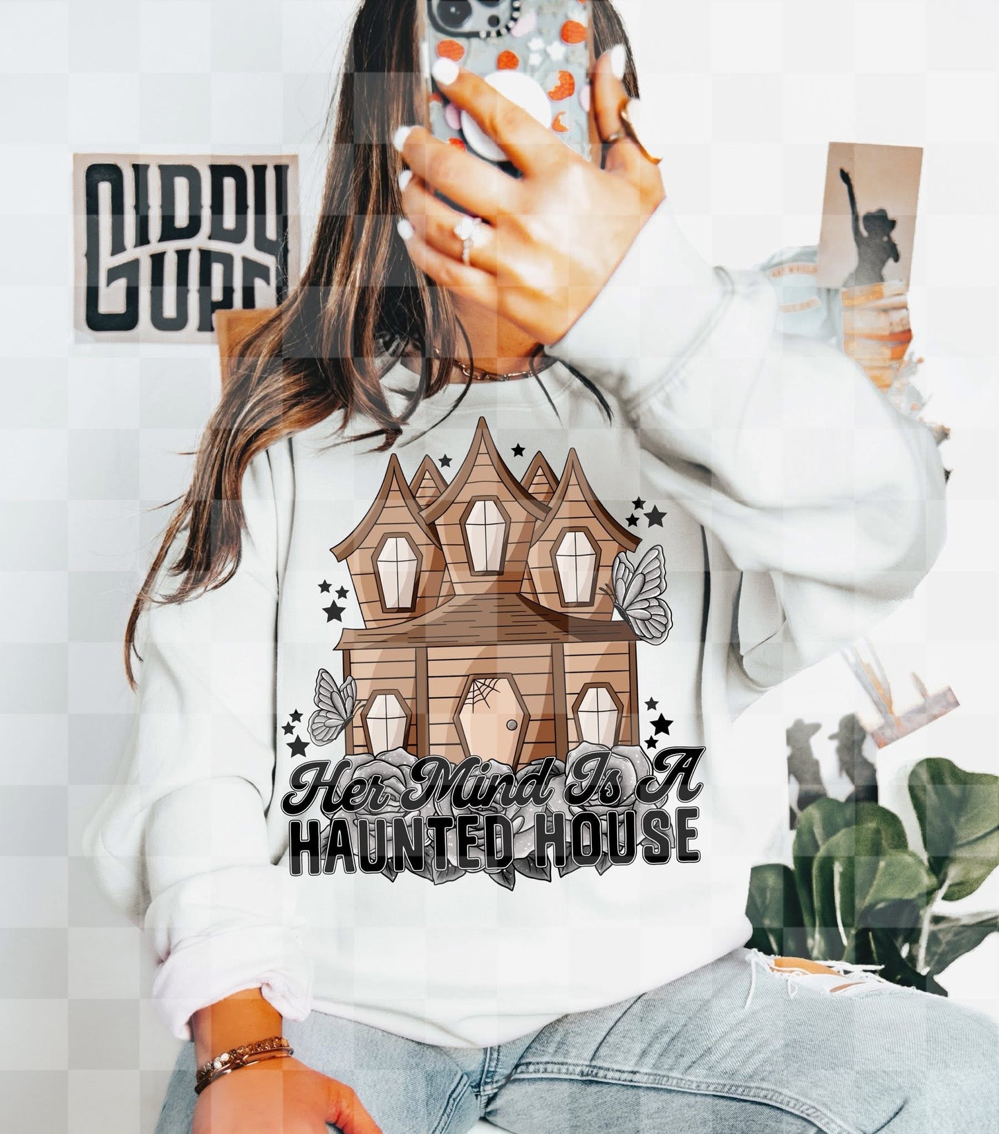 HER MIND IS A HAUNTED HOUSE DIGITAL DESIGN