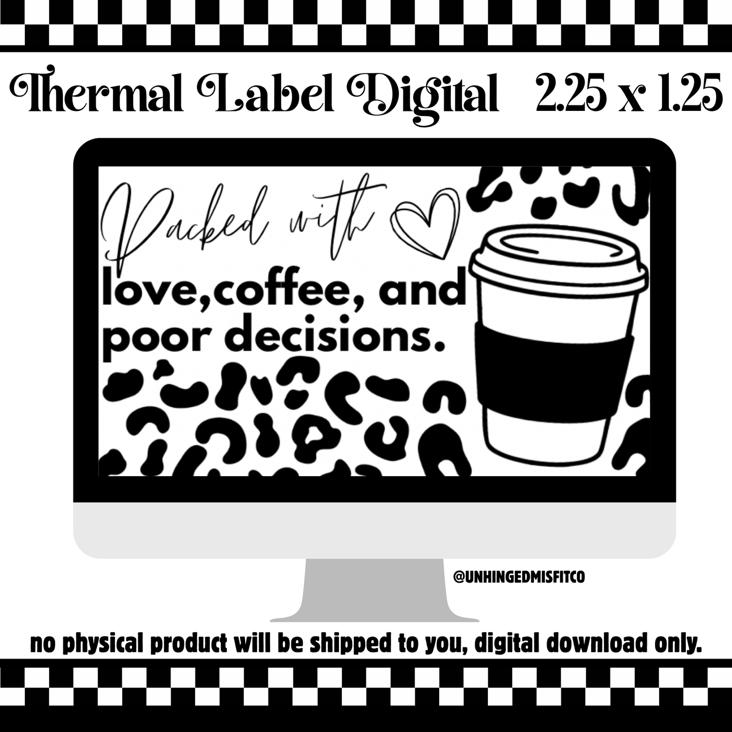 POOR DECISIONS THERMAL LABEL