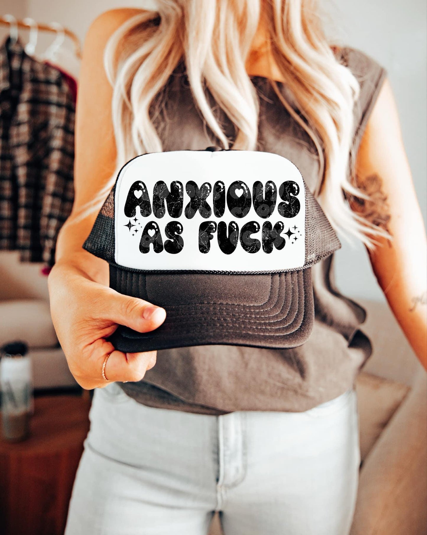 anxious as f*ck png | sublimation png | humor png | typography png | digital download | png file | edgy png | single color png