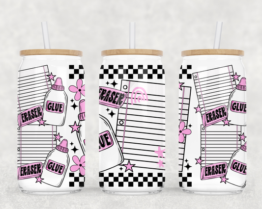 PINK SCHOOL GLASS WRAP