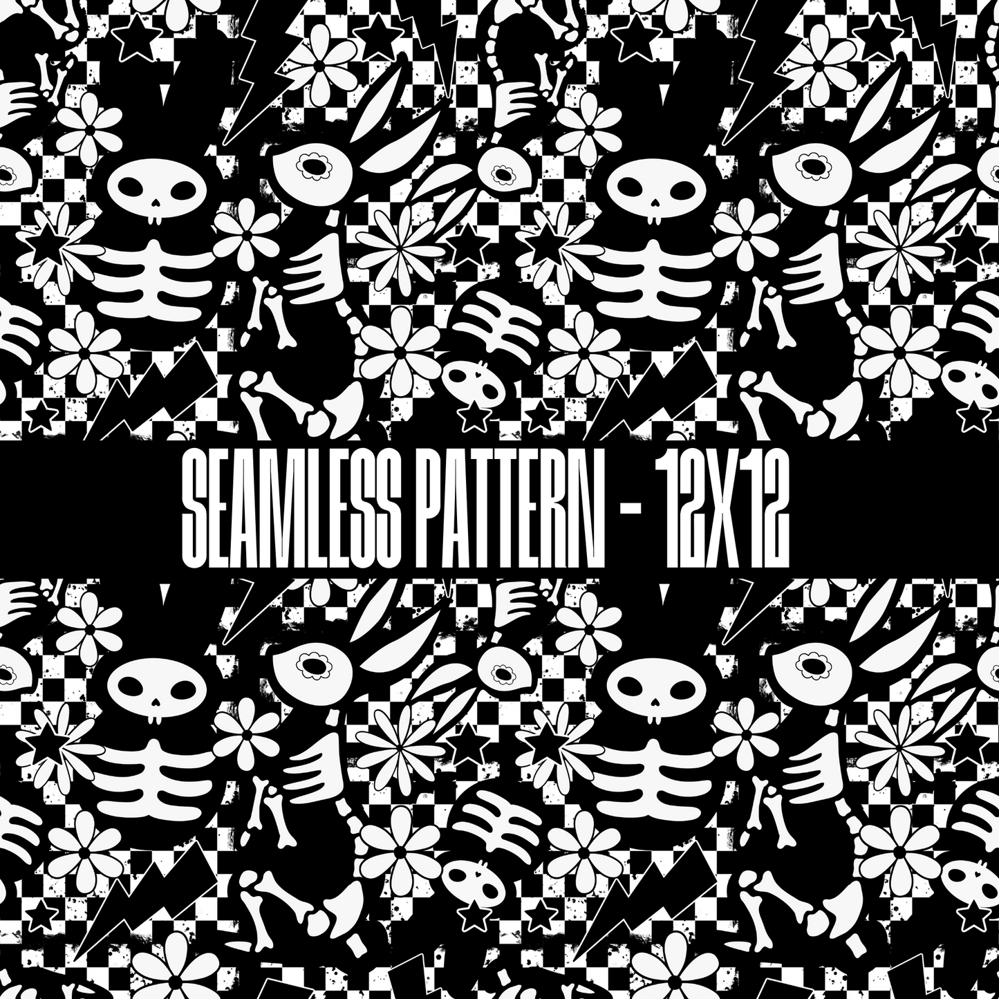 SPOOKY EASTER SEAMLESS DESIGN - NO LICENSING REQUIRED - FEBRUARY 2025