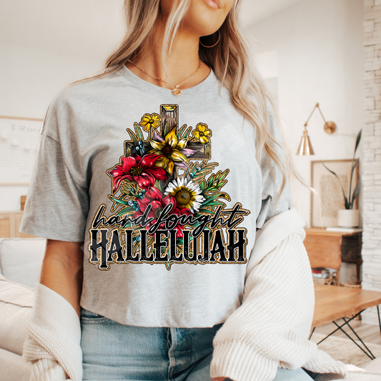 Hard Fought Hallejuah  PNG Design *NO LICENSING REQUIRED*