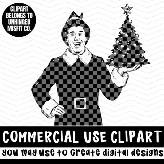 ELF CHRISTMAS CLIPART *NO LICENSING REQUIRED - MAY CREATE DIGITAL DESIGNS*