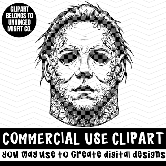 HORROR MASK CLIPART *NO LICENSING REQUIRED - MAY CREATE DIGITAL DESIGNS*