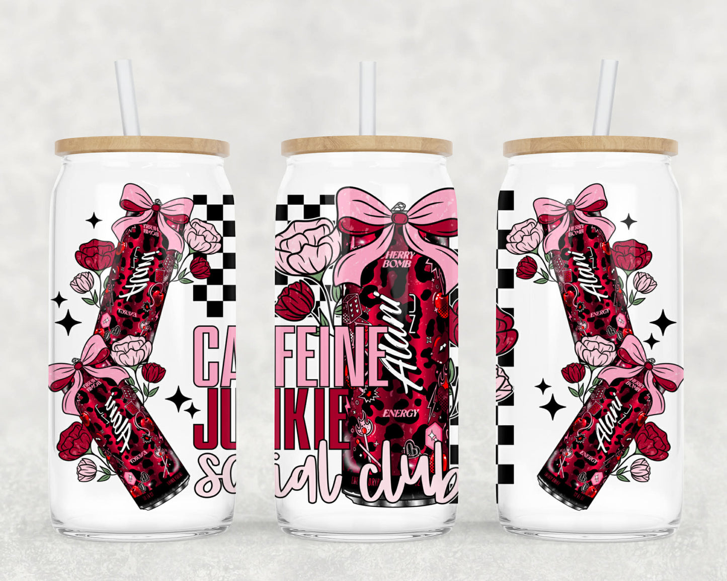CAFFEINE JUNKIE GLASS WRAP