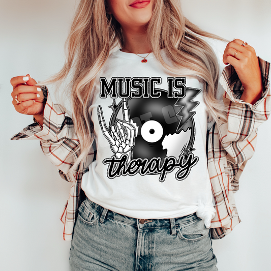 Music Is Therapy PNG Design *NO LICENSING REQUIRED*