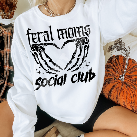 Feral Moms Social Club PNG Design *NO LICENSING REQUIRED*