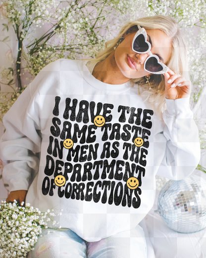 SAME TASTE IN MEN AS THE DEPARTMENT OF CORRECTIONS DIGITAL DESIGN