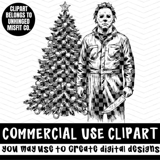 HORROR CHRISTMAS CLIPART *NO LICENSING REQUIRED - MAY CREATE DIGITAL DESIGNS*