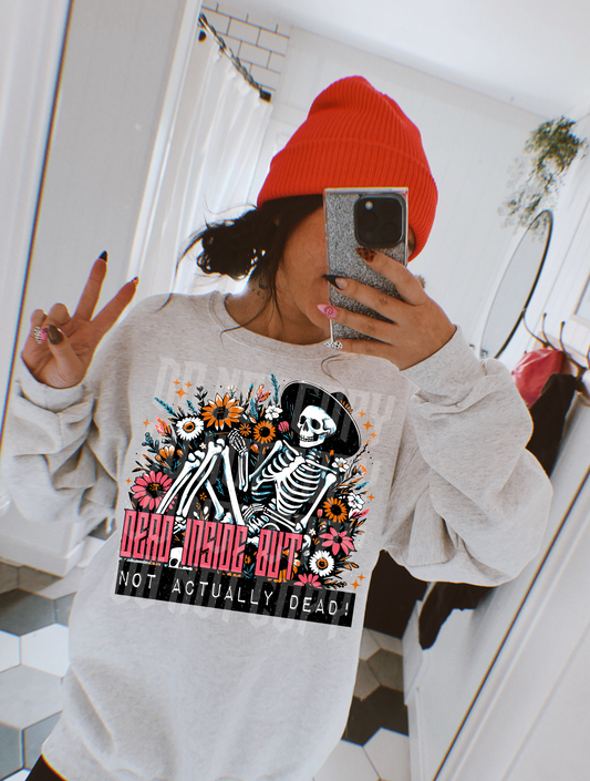 Dead Inside But Not Actually Dead PNG Design *NO LICENSING REQUIRED*