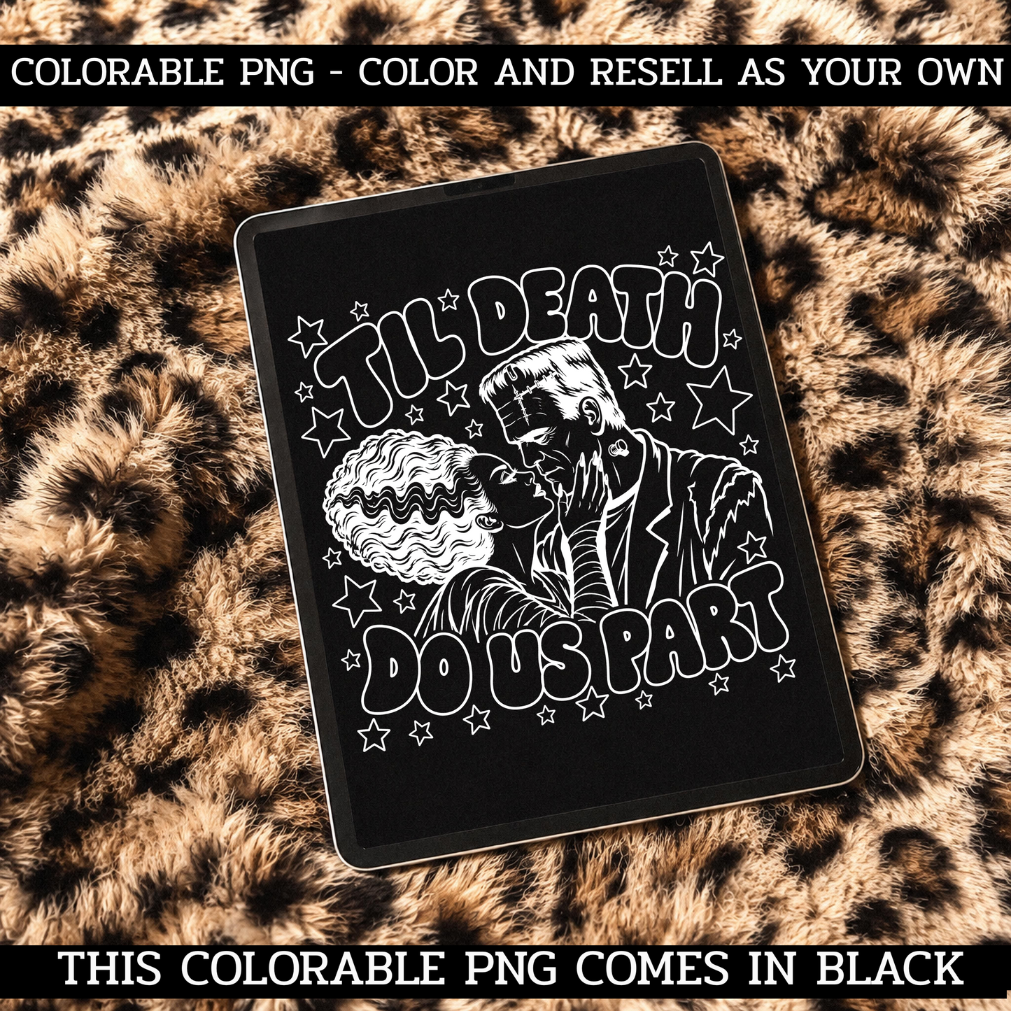 TIL DEATH FRANKEN COLORABLE PNG ★ COLOR & RESELL ★