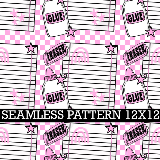 SCHOOL PINK SEAMLESS PATTERN