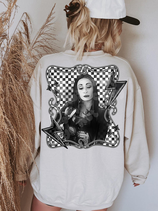 MORTICIA GRAYSCALE PNG DESIGN
