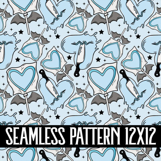 SPOOKY CANDY  SEAMLESS PATTERN